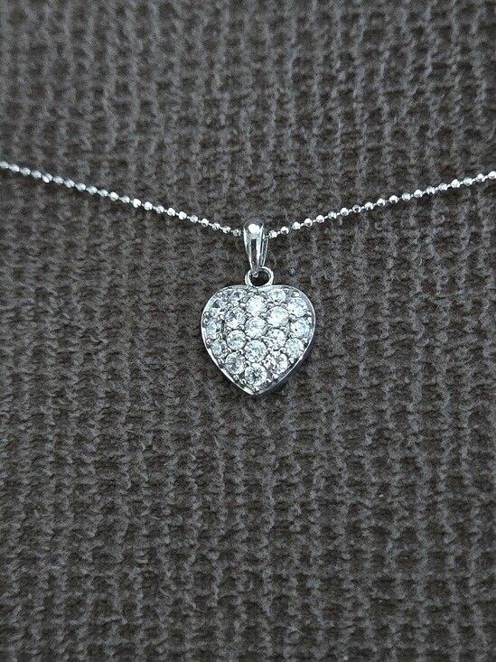 Ava Ro Jewelry - Ava Ro🚣 Silver🤍 Pave Heart❤ Pendant Necklace